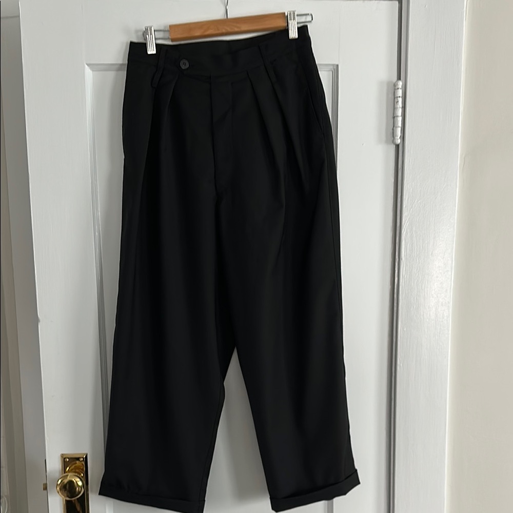 Wright and Doyle Black Pleated Trousers